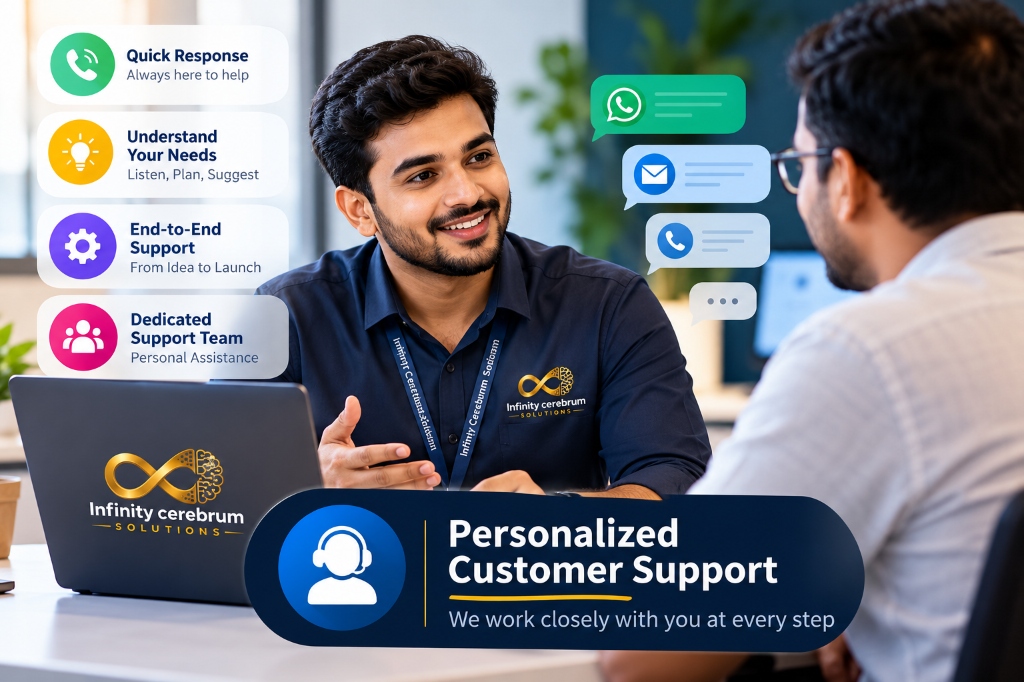 Personalized Customer Support - Infinity Cerebrum Solutions Team Working Directly With Client